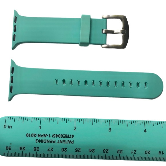 5/$20 NEW Mint Green Silicone Band Buckle Apple Watch 38/40/41mm S/M - Picture 4 of 9